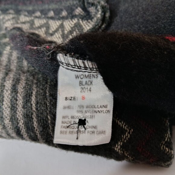 Woolrich Womens Small Shirt Jacket Wool Blend Gray Red Southwest Striped Zip Up - Picture 7 of 15